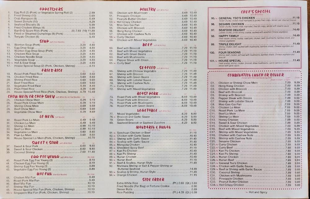 China Buffet Menu image 1